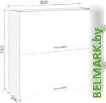 Шкаф навесной Кортекс-мебель Корнелия Лира ВШ80-2г (венге) - фото2