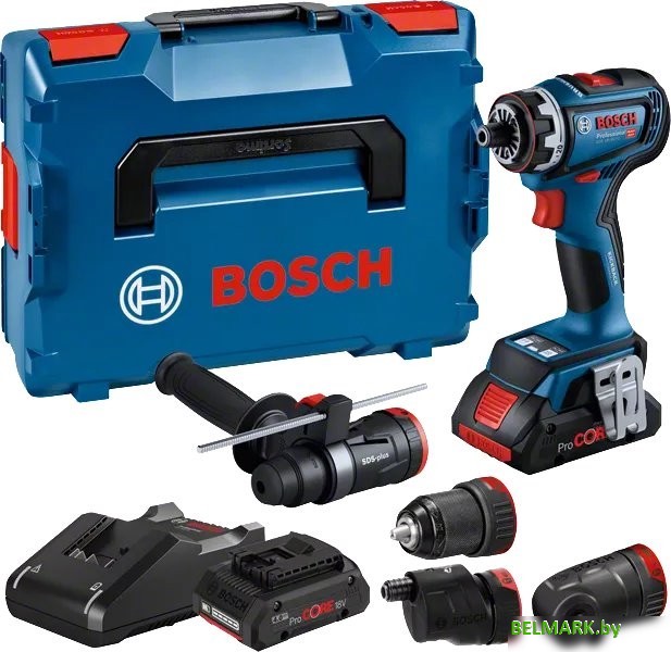 Дрель-шуруповерт Bosch GSR 18V-90 FC Professional 06019K6200 (с 2-мя АКБ 4 Ач, набор сменных патронов, кейс) - фото
