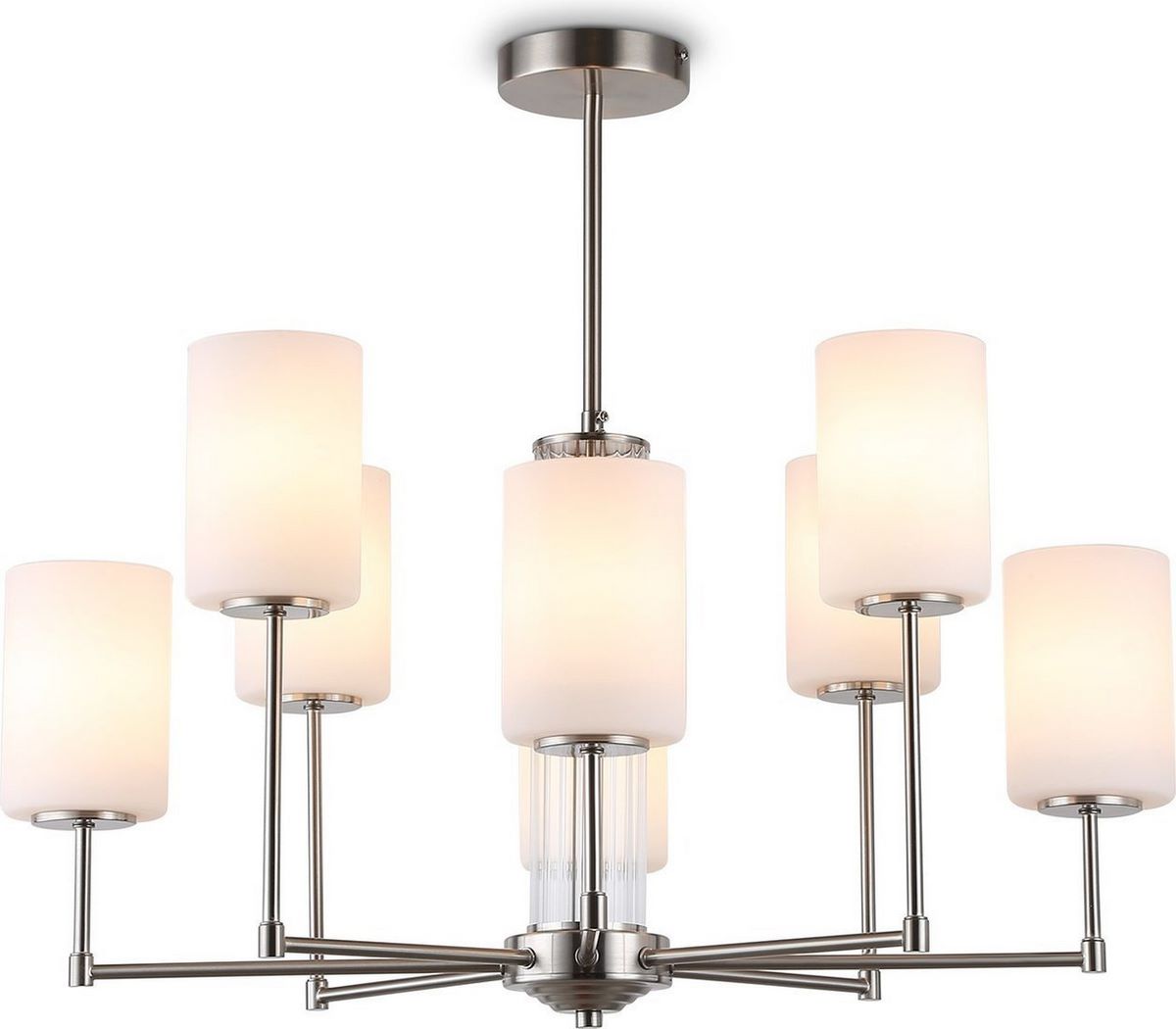 Подвесная люстра Ambrella LH56213/8 SN/FR (никель/белый матовый) - фото2