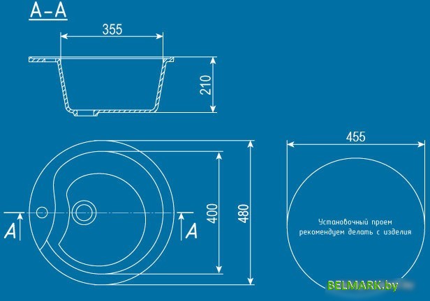 Кухонная мойка Ulgran U-102 (песочный) - фото2