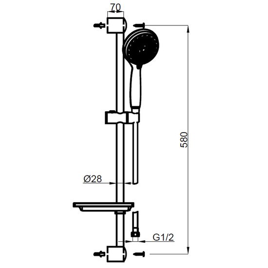 Душевой гарнитур Azario Esta AZ-15752010 - фото2