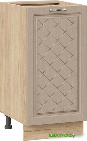 Шкаф напольный Трия Бьянка 1Н4 (дуб крафт золотой/дуб кофе) - фото