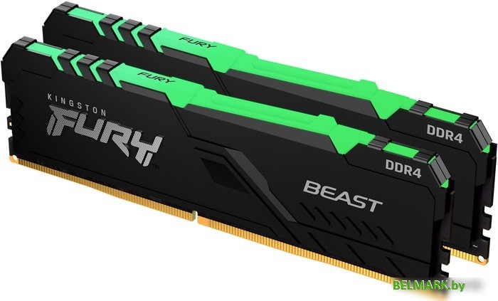 Оперативная память Kingston FURY Beast RGB 2x16ГБ DDR4 3600МГц KF436C18BB2AK2/32 - фото