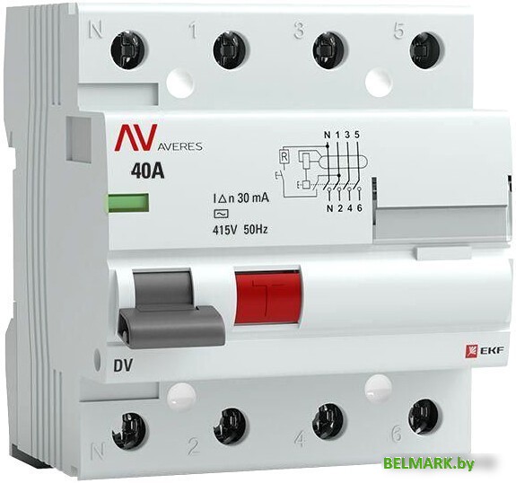 Устройство защитного отключения EKF Averes rccb-4-80-30-ac-a - фото