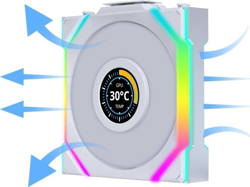 Вентилятор для корпуса Lian Li Uni Fan SL 120 Wireless LCD Reverse G99.12RSLLCD1W1W.R0 - фото2