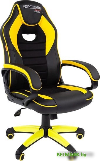 Кресло CHAIRMAN Game 16 (черный/желтый) - фото