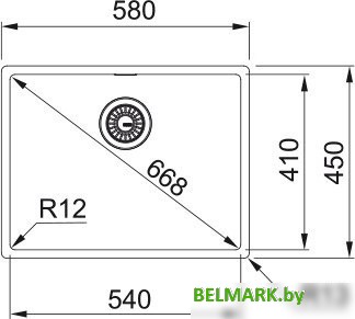 Кухонная мойка Franke Box BXX 210/110-54 127.0453.660 - фото2