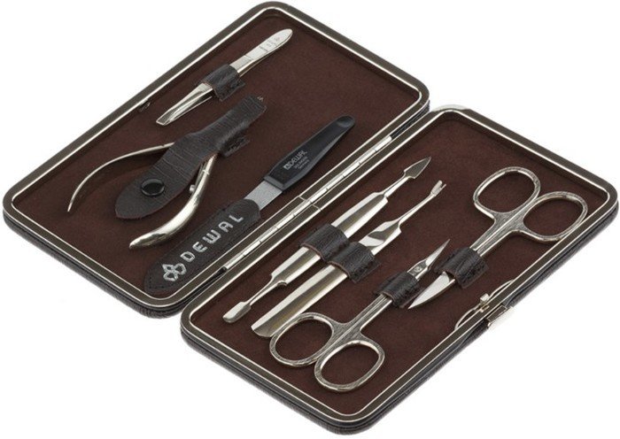 Набор для маникюра и педикюра Dewal 905BROWN (коричневый) - фото