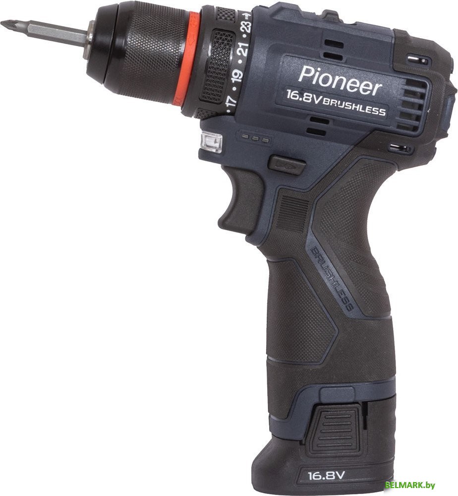 Дрель-шуруповерт Pioneer Tools CD-E1602BL-12C (с 2-мя АКБ, кейс) - фото