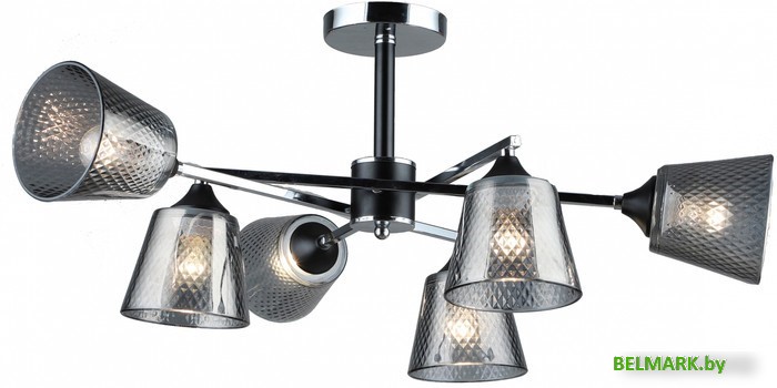 Люстра средней высоты Mirastyle SX-N-4081/6 CH+BK - фото