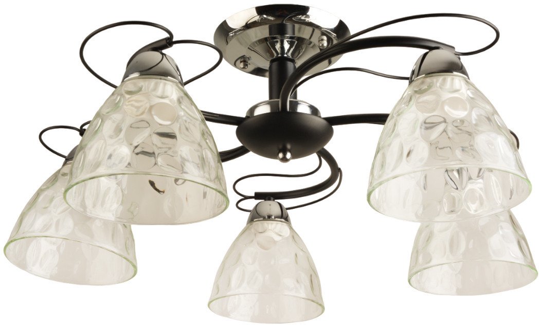 Люстра средней высоты Mirastyle BL-7760/5 CR+BK - фото