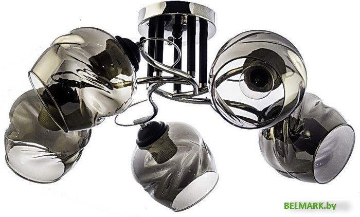 Люстра средней высоты Aitin Pro НПБ 02-5x60-101 C1725/5 (хром/черный) - фото