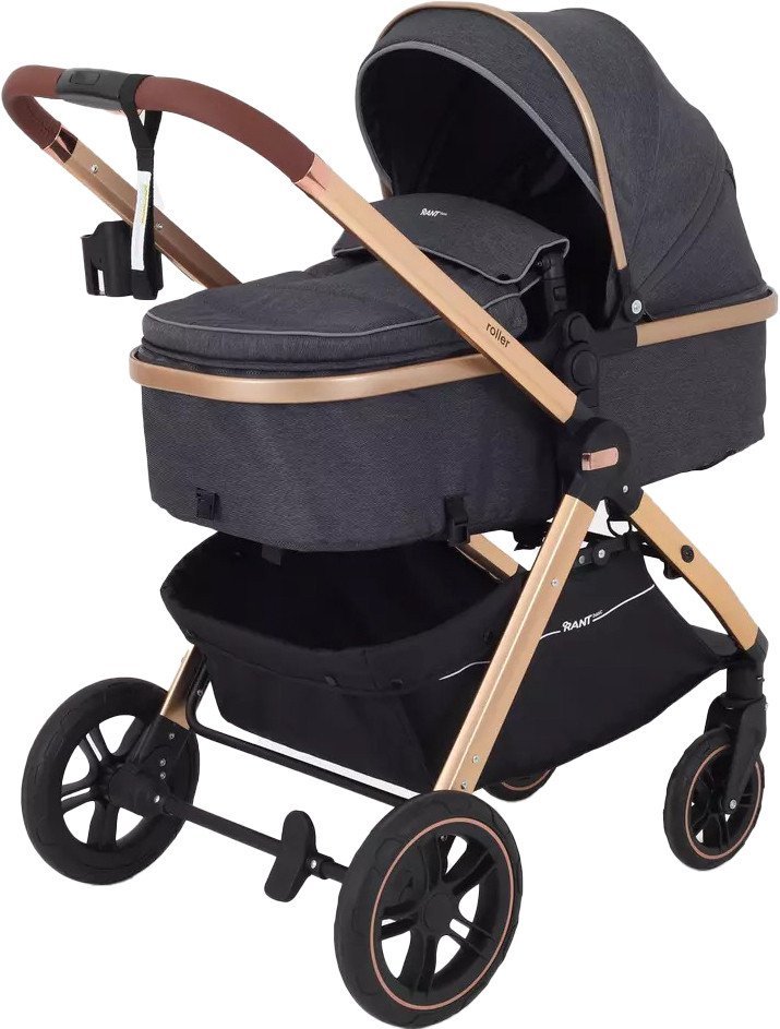Универсальная коляска Rant Basic Roller Gold RA161 (2 в 1, grey) - фото