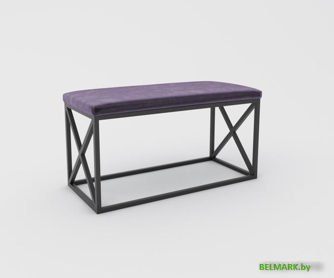 Банкетка Hype Mebel Куб (черный/фиолетовый) - фото