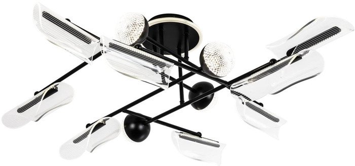 Люстра средней высоты LED4U L3200-12 BK - фото