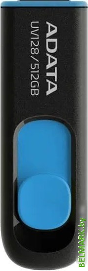 USB Flash ADATA DashDrive UV128 512GB (черный/синий) - фото2