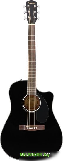 Электроакустическая гитара Fender CD-60SCE Black - фото