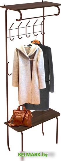 Стойка для одежды Sheffilton SHT-HW1 192402 (коричневый муар/венге) - фото