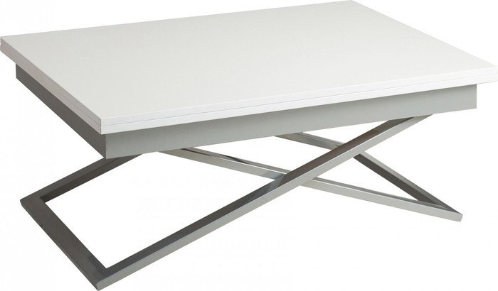 Стол-трансформер Levmar Apollo D78/S59 (белый/хром) - фото2