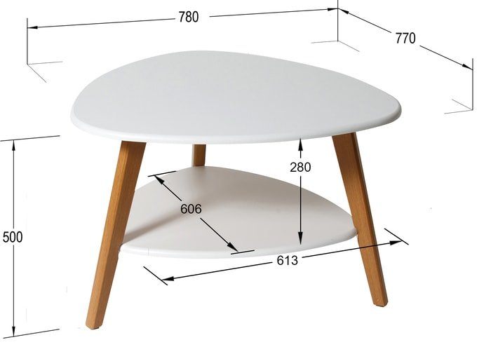 Журнальный столик Калифорния мебель Бруклин (белый) - фото2