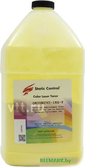 Тонер Static Control Универсальный для Oki C610/ C810/ C830 (желтый) 1 кг - фото