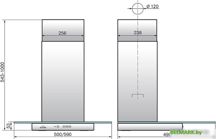 Кухонная вытяжка Elikor Кристалл 60Н-430-К3Д (нержавеющая сталь) - фото2