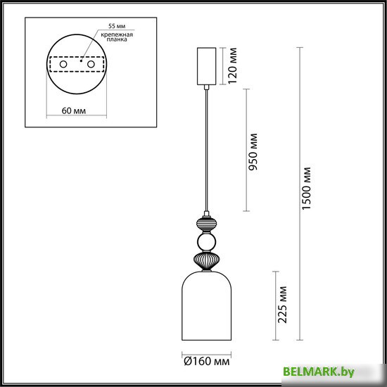 Люстра средней высоты Odeon Light Palleta 5045/12L - фото2