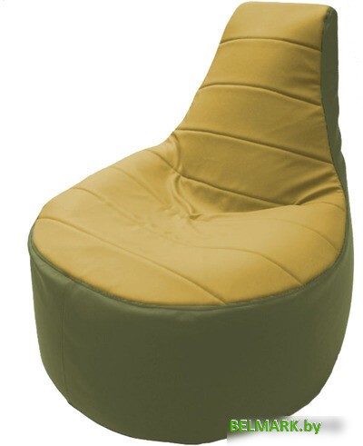Кресло-мешок Flagman Трон Т1.3-30 (охра/оливковый) - фото