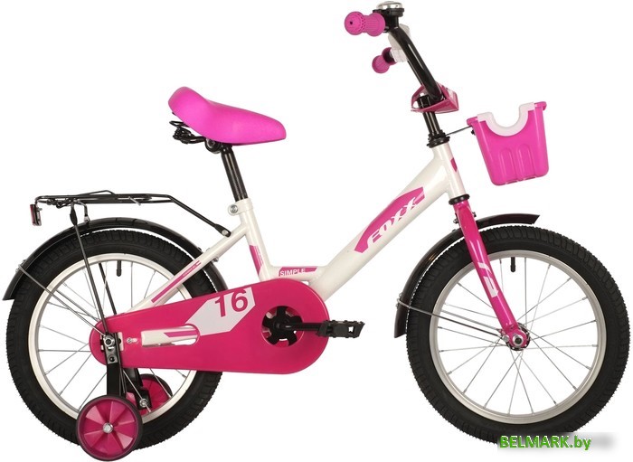 Детский велосипед Foxx Simple 16 2021 (белый) - фото