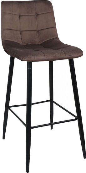 Стул AksHome Stella (коричневый велюр HLR49/черный) - фото