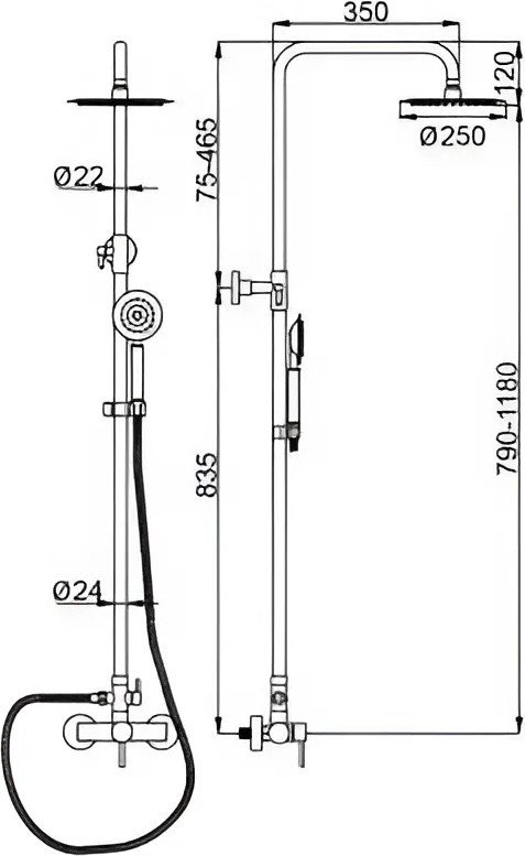 Душевая система G.Lauf EZA16-A090 - фото2
