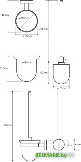 Ершик для унитаза Bemeta Trend-I 104113018a - фото2