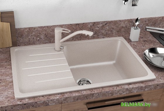 Кухонная мойка Ulgran U-400 (341 ультра-белый) - фото2