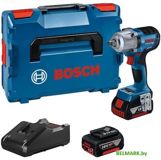 Гайковерт Bosch GDS 18V-450 PC Professional 06019K4102 (с 2-мя АКБ, кейс) - фото