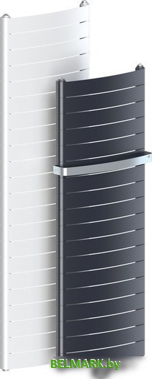 Биметаллический радиатор Rifar Convex 500-18 (титан,центральное нижнее подключение) - фото