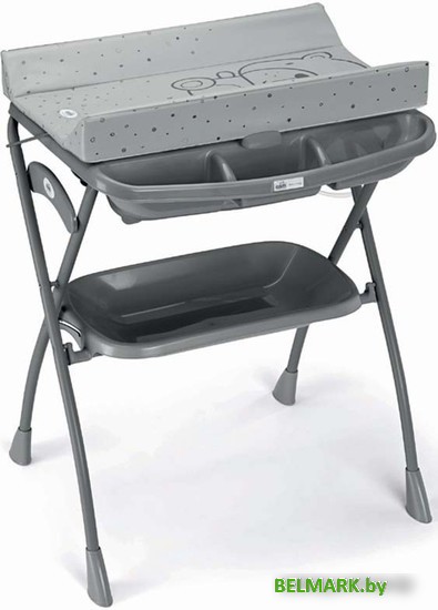 Пеленальный столик CAM Volare с ванночкой C203008-C262 (тедди серый/серый) - фото