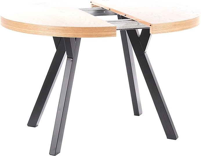 Кухонный стол Signal Domingo 100/250x100 (дуб/черный) - фото