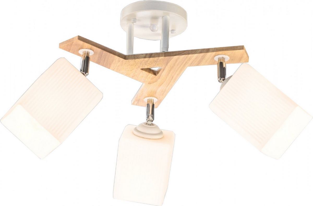 Люстра средней высоты Aitin Pro НПБ 02-3x60-101 N5291/3 (белый/дерево) - фото
