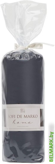 Постельное белье Sofi De MarkO Мармис 160х200х30 ПР-мс-160х200х30ант (антрацитовый) - фото2