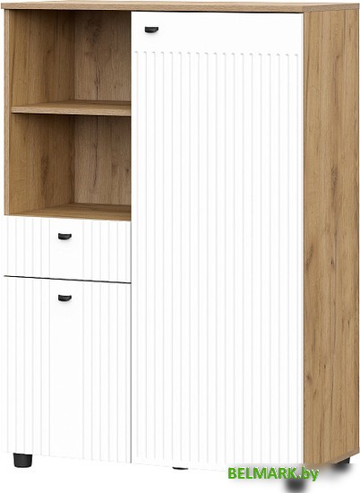 Комод SV-Мебель Милан 00-00107351 (дуб золотой/белый матовый) - фото