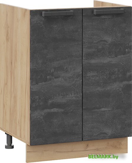 Шкаф напольный Трия Детройт 1Н6М (дуб крафт золотой/угольный камень) - фото