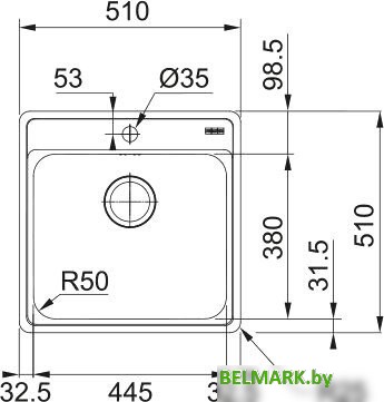 Кухонная мойка Franke BCX 610-51 TL 101.0689.942 (стальной) - фото2