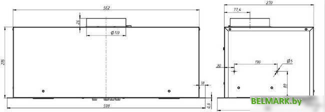 Кухонная вытяжка Elikor Cube 60П-650 235568 - фото2