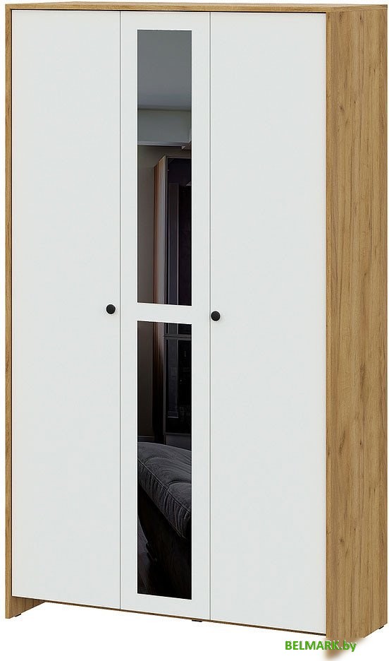 Шкаф распашной NN мебель МС Дольче К (дуб золотой/белый) - фото