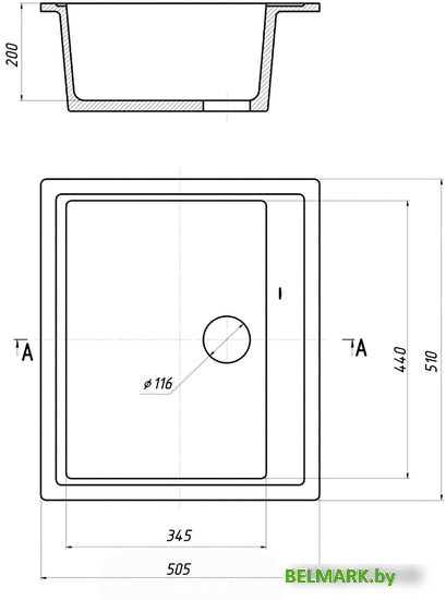 Кухонная мойка Gerhans A11 (оникс) - фото2