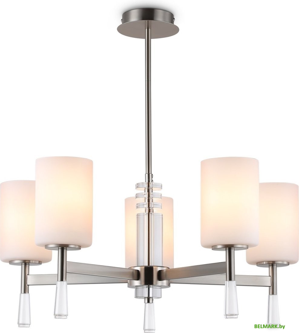 Подвесная люстра Ambrella LH56251/5 SN/FR (никель/белый матовый) - фото2