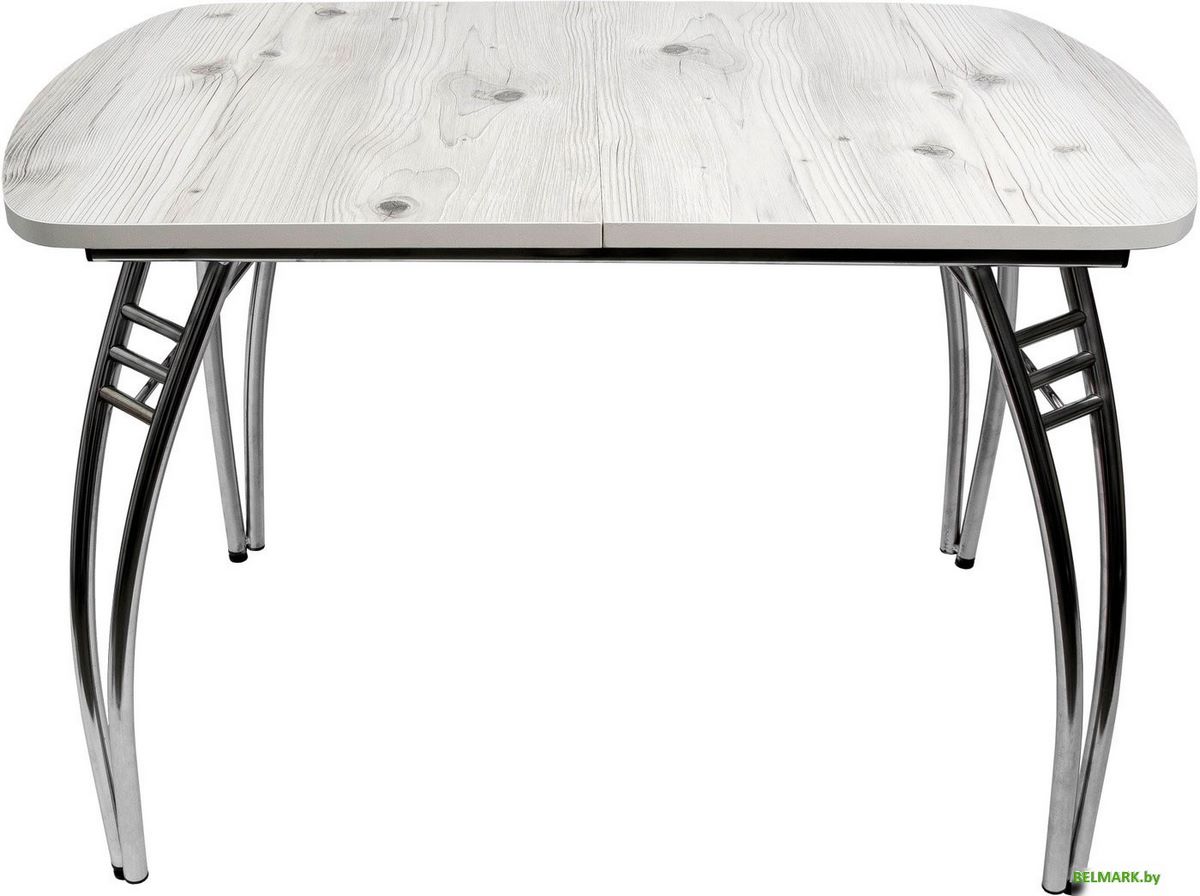 Кухонный стол ВВР Раздвижной пластиковый (бискайская сосна/паук 110-150/70) - фото