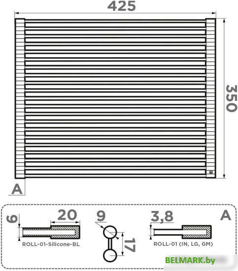 Коврик для сушки Omoikiri Roll-01-Silicone-BL 4997006 - фото2