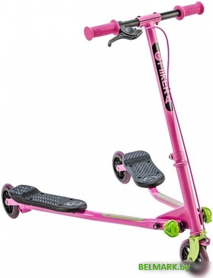 Самокат Yvolution Fliker Air A1 (розовый/зеленый) - фото