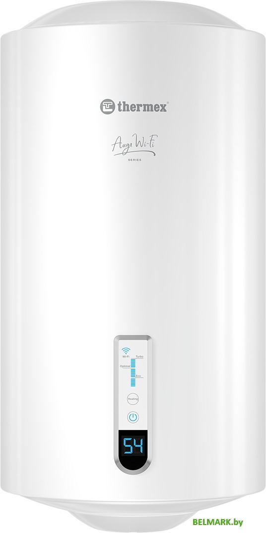 Накопительный электрический водонагреватель Thermex Auga 50 V Slim Wi-Fi - фото